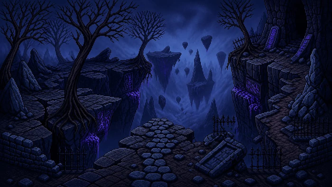Abismo, um dos locais do PixelRealm