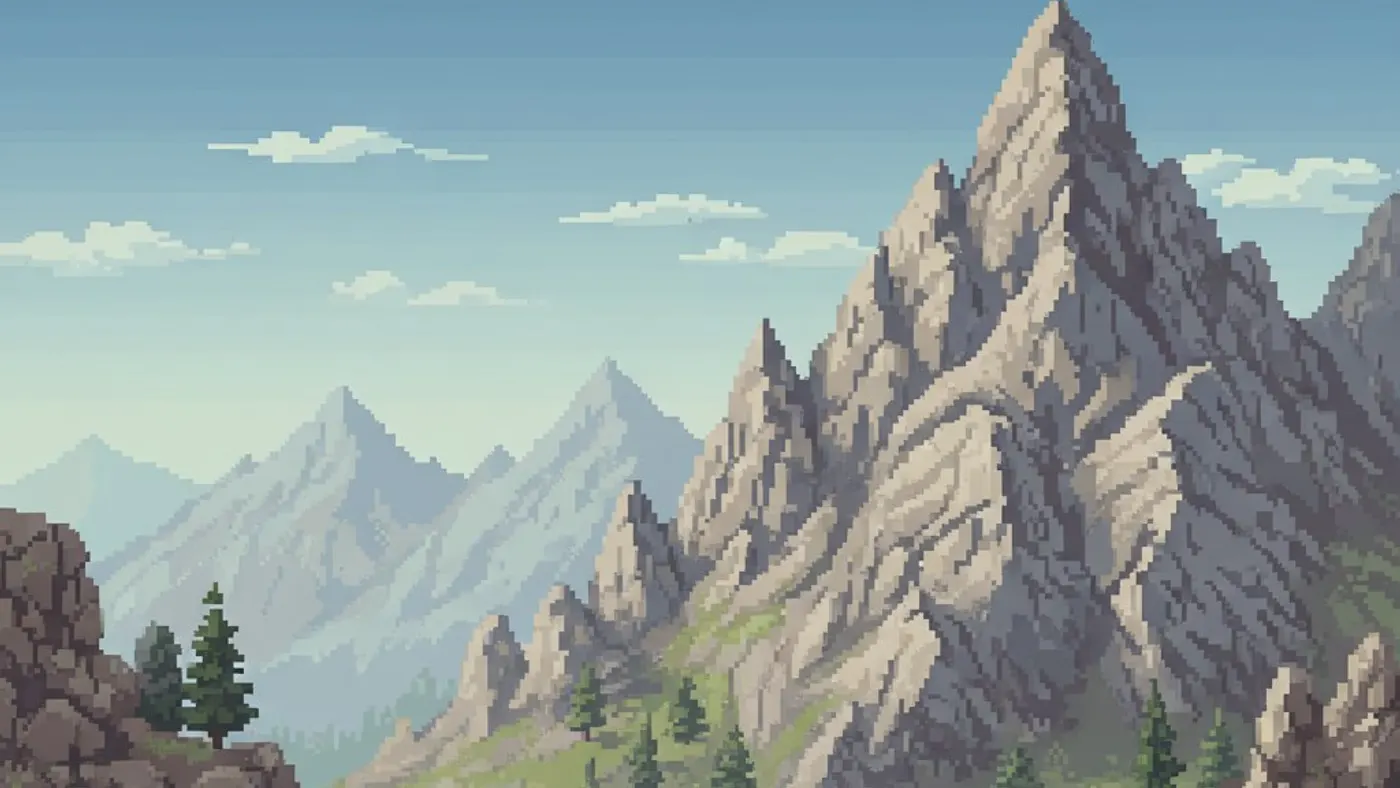 Montanhas, um dos locais do PixelRealm
