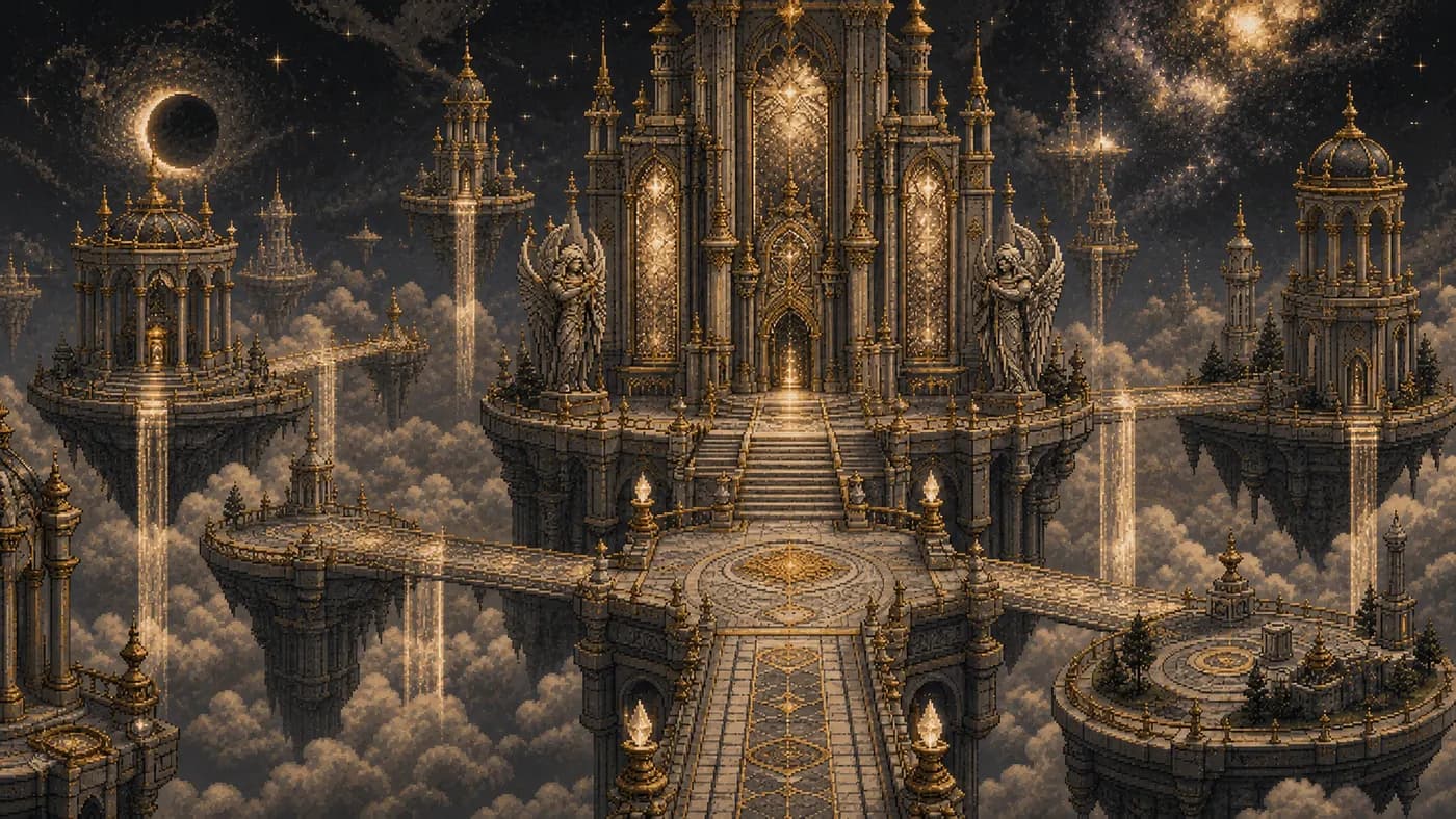 Santuário Celeste, um dos locais do PixelRealm